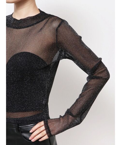 GYDA（ジェイダ）の「mock neck shiny sheerトップス（Tシャツ/カットソー・レディース・その他2/その他・FREE）」の6枚目の写真