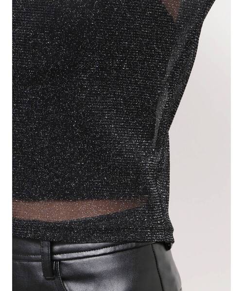 GYDA（ジェイダ）の「mock neck shiny sheerトップス（Tシャツ/カットソー・レディース・その他2/その他・FREE）」の7枚目の写真