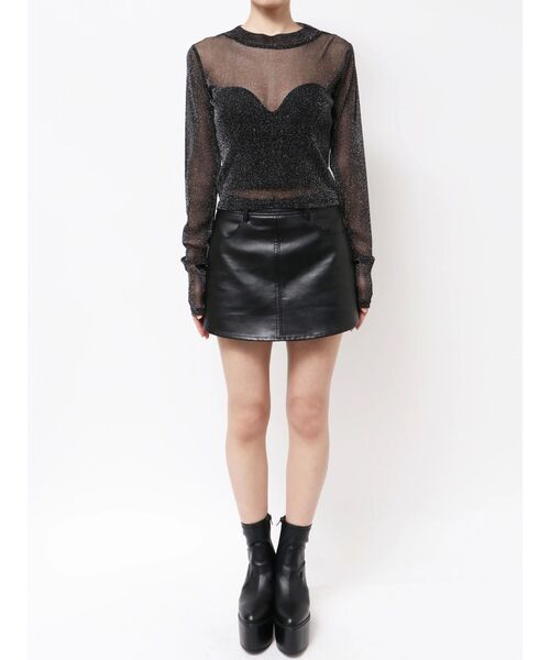 GYDA（ジェイダ）の「mock neck shiny sheerトップス（Tシャツ/カットソー・レディース・その他2/その他・FREE）」の9枚目の写真