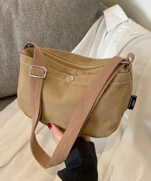 Miniministore(ミニミニストア)の「ショルダーバッグ キャンバス レディース(ショルダーバッグ・レディース・ダークベージュ/アイボリー/ブラック・FREE)」の15枚目の写真