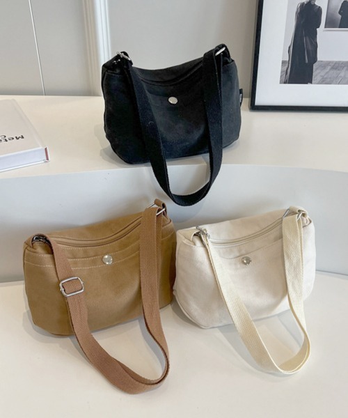 Miniministore(ミニミニストア)の「ショルダーバッグ キャンバス レディース(ショルダーバッグ・レディース・ダークベージュ/アイボリー/ブラック・FREE)」の16枚目の写真