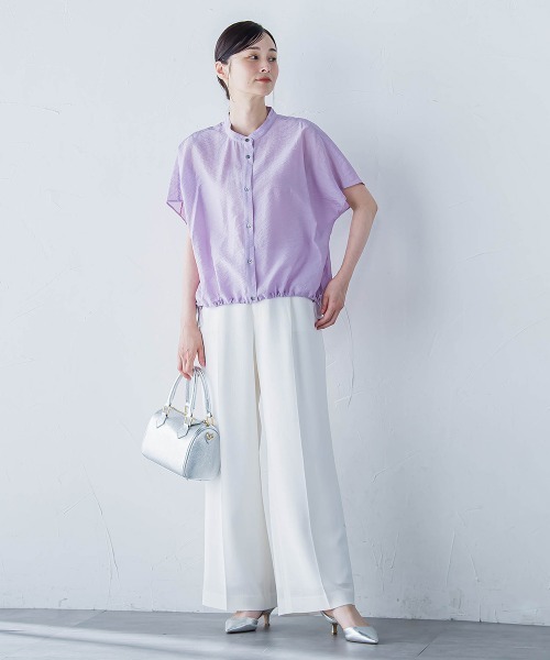 セール】シアードロストフレンチスリーブシャツ≪洗濯機で洗える