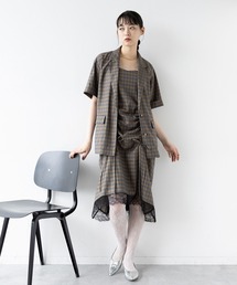 RAGEBLUE | 2WAYギャザーチェックキャミワンピース/セットアップ対応(ワンピース)