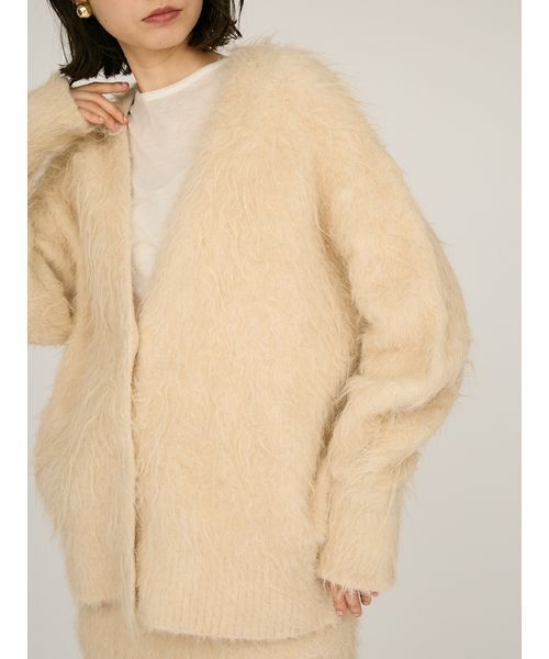 セール】シャギーニットカーディガン（カーディガン/ボレロ）｜emmi