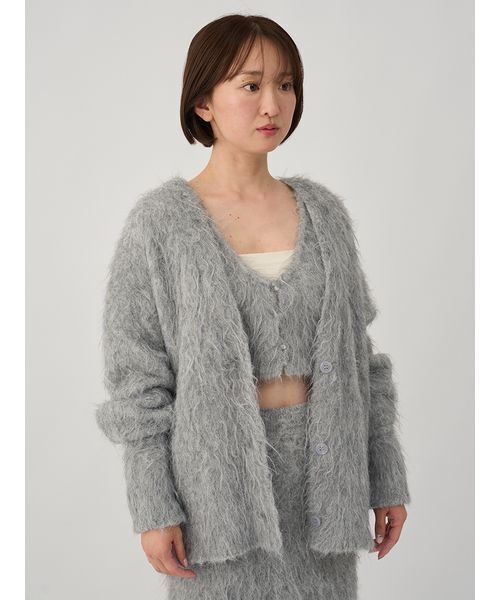 セール】シャギーニットカーディガン（カーディガン/ボレロ）｜emmi