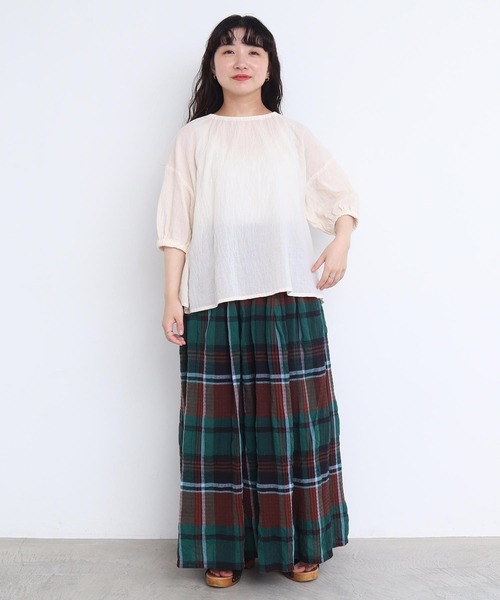 l'atelier du savon（アトリエドサボン）の「●Tシャツみたいなブラウス（シャツ/ブラウス・レディース・ブラック/ブルー系その他/キナリ・FREE）」の15枚目の写真