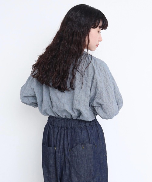 l'atelier du savon（アトリエドサボン）の「●Tシャツみたいなブラウス（シャツ/ブラウス・レディース・ブラック/ブルー系その他/キナリ・FREE）」の10枚目の写真