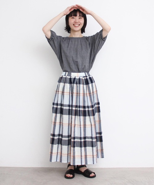 l'atelier du savon（アトリエドサボン）の「●Tシャツみたいなブラウス（シャツ/ブラウス・レディース・ブラック/ブルー系その他/キナリ・FREE）」の22枚目の写真