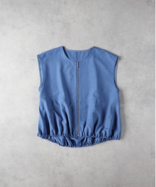 Right-on（ライトオン）の「【HONEYSUCKLE ROSE】ＺＩＰバルーンベスト（セットアップ対応）（その他トップス・レディース・ブルー/ブラウン/ダークグレー・L/M）」の6枚目の写真