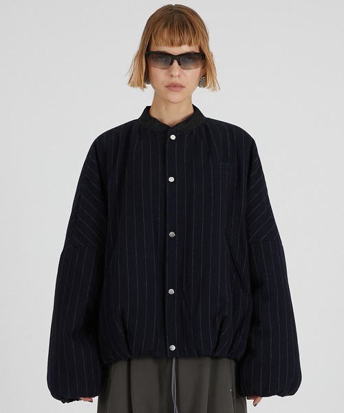 PRANK PROJECT（プランクプロジェクト）の「ウールバルーンブルゾン / Wool Balloon Blouson（その他アウター・レディース・グレー/ネイビー・FREE）」の5枚目の写真