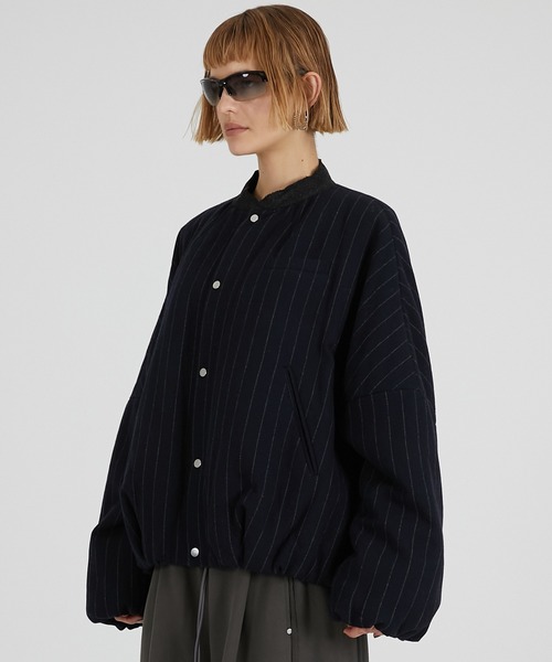 PRANK PROJECT（プランクプロジェクト）の「ウールバルーンブルゾン / Wool Balloon Blouson（その他アウター・レディース・グレー/ネイビー・FREE）」の6枚目の写真