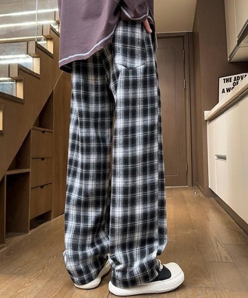 link lot(リンクロット)の「ドローコード付きチェックイージーネルパンツ(その他パンツ・メンズ・ブラック/ブルー/ブラウン・M/L)」の10枚目の写真