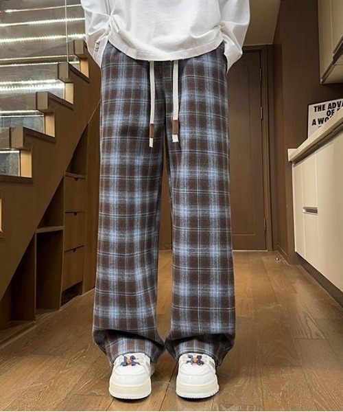link lot(リンクロット)の「ドローコード付きチェックイージーネルパンツ(その他パンツ・メンズ・ブラック/ブルー/ブラウン・M/L)」の13枚目の写真