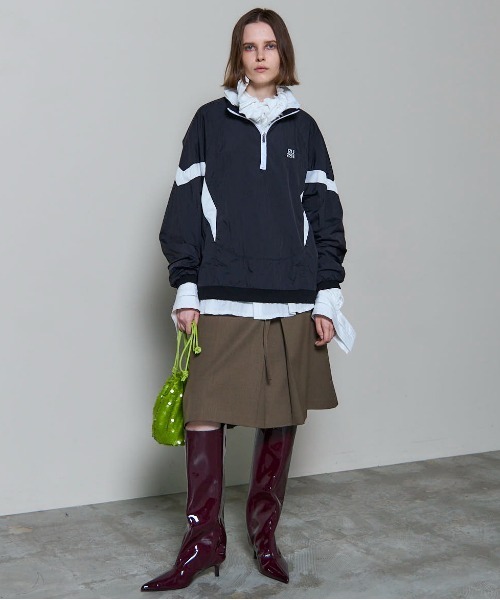 MAISON SPECIAL（メゾンスペシャル）の「Box Pleats Mid-length Skirt/ボックスプリーツミモレスカート（スカート・レディース・グレー/カーキ/ブラック・36/38）」の14枚目の写真