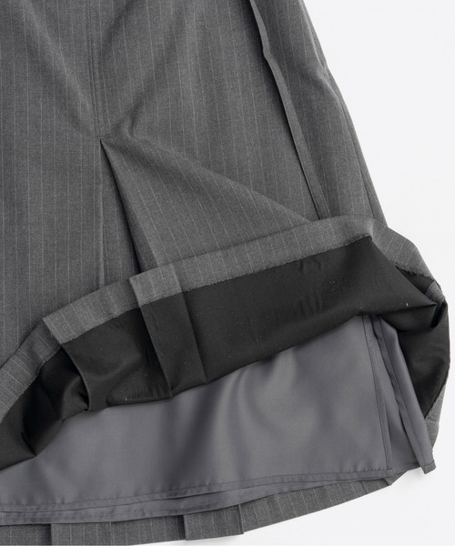 MAISON SPECIAL（メゾンスペシャル）の「Box Pleats Mid-length Skirt/ボックスプリーツミモレスカート（スカート・レディース・グレー/カーキ/ブラック・36/38）」の13枚目の写真
