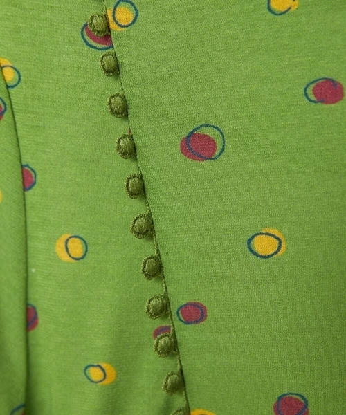 Jocomomola（ホコモモラ）の「【接触冷感】Charco ドットカットソーワンピース（ワンピース・レディース・ブラック/グリーン・40）」の12枚目の写真