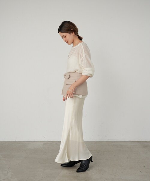 SHENERY（シーナリー）の「《インフルエンサー@kanako_ikiコラボ》シアーウールプルオーバー（ニット/セーター・レディース・オフホワイト/グレー/イエロー・FREE）」の13枚目の写真