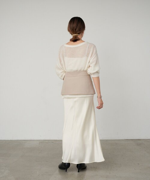 SHENERY（シーナリー）の「《インフルエンサー@kanako_ikiコラボ》シアーウールプルオーバー（ニット/セーター・レディース・オフホワイト/グレー/イエロー・FREE）」の14枚目の写真