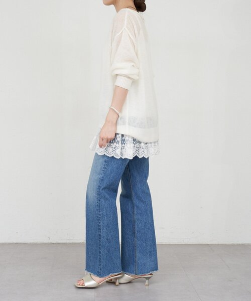 SHENERY（シーナリー）の「《インフルエンサー@kanako_ikiコラボ》シアーウールプルオーバー（ニット/セーター・レディース・オフホワイト/グレー/イエロー・FREE）」の20枚目の写真