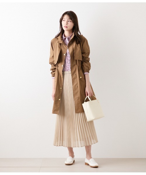 セール】リサイクルポリエステルシアーローン プリーツスカート