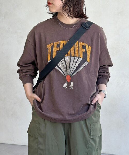 CPCM（シーピーシーエム）の「カラーパウダーロンT（Tシャツ/カットソー・レディース・ブラック/レッド/ブラウン/グリーン・MEDIUM/LARGE）」の13枚目の写真