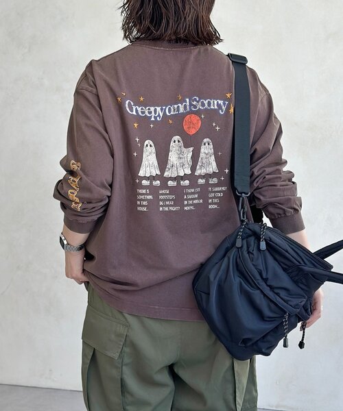 CPCM（シーピーシーエム）の「カラーパウダーロンT（Tシャツ/カットソー・レディース・ブラック/レッド/ブラウン/グリーン・MEDIUM/LARGE）」の16枚目の写真