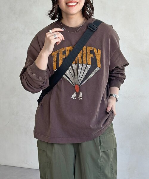 CPCM（シーピーシーエム）の「カラーパウダーロンT（Tシャツ/カットソー・レディース・ブラック/レッド/ブラウン/グリーン・MEDIUM/LARGE）」の18枚目の写真