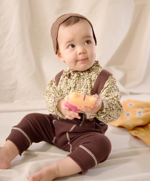 CIAOPANIC TYPY（チャオパニックティピー）の「【BABY】【Qinn】サス付き配色ステッチリブパンツ（その他パンツ・キッズ・グレー/ブラウン・80）」の20枚目の写真