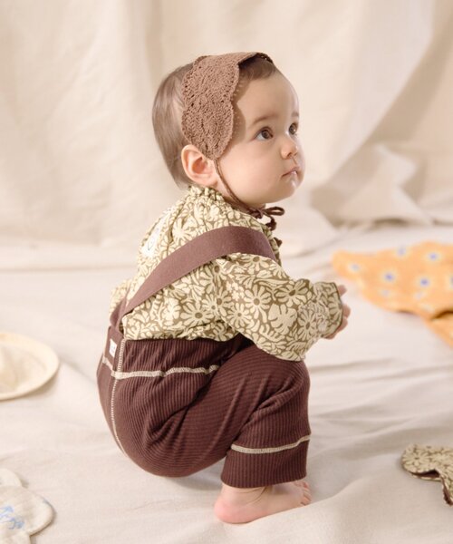 CIAOPANIC TYPY（チャオパニックティピー）の「【BABY】【Qinn】サス付き配色ステッチリブパンツ（その他パンツ・キッズ・グレー/ブラウン・80）」の18枚目の写真