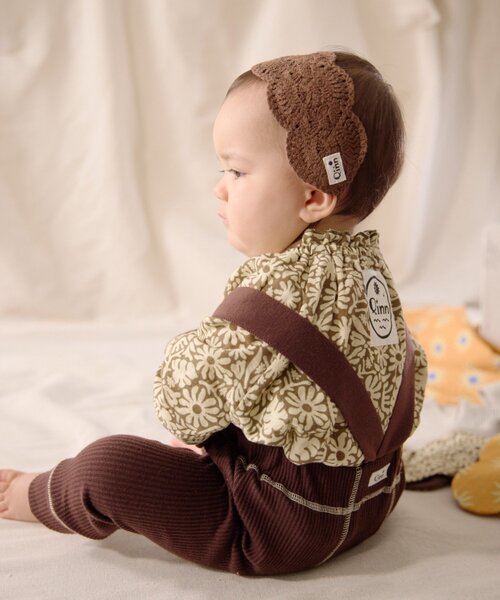 CIAOPANIC TYPY（チャオパニックティピー）の「【BABY】【Qinn】サス付き配色ステッチリブパンツ（その他パンツ・キッズ・グレー/ブラウン・80）」の16枚目の写真