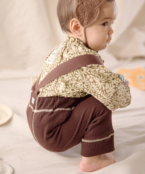 CIAOPANIC TYPY（チャオパニックティピー）の「【BABY】【Qinn】サス付き配色ステッチリブパンツ（その他パンツ・キッズ・グレー/ブラウン・80）」の14枚目の写真