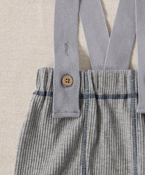 CIAOPANIC TYPY（チャオパニックティピー）の「【BABY】【Qinn】サス付き配色ステッチリブパンツ（その他パンツ・キッズ・グレー/ブラウン・80）」の4枚目の写真