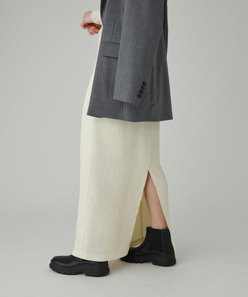 BABYLONE（バビロン）の「アセテートメローIラインスカート（スカート・レディース・アイボリー/チャコール・36inch/38inch）」の15枚目の写真