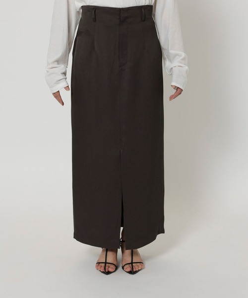 BABYLONE（バビロン）の「アセテートメローIラインスカート（スカート・レディース・アイボリー/チャコール・36inch/38inch）」の18枚目の写真