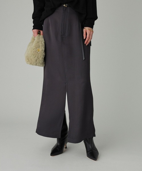 BABYLONE（バビロン）の「アセテートメローIラインスカート（スカート・レディース・アイボリー/チャコール・36inch/38inch）」の6枚目の写真