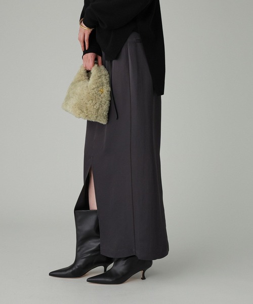 BABYLONE（バビロン）の「アセテートメローIラインスカート（スカート・レディース・アイボリー/チャコール・36inch/38inch）」の7枚目の写真