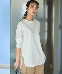 【大好評素材/洗える】コットンベアジャージー ロング Tシャツ