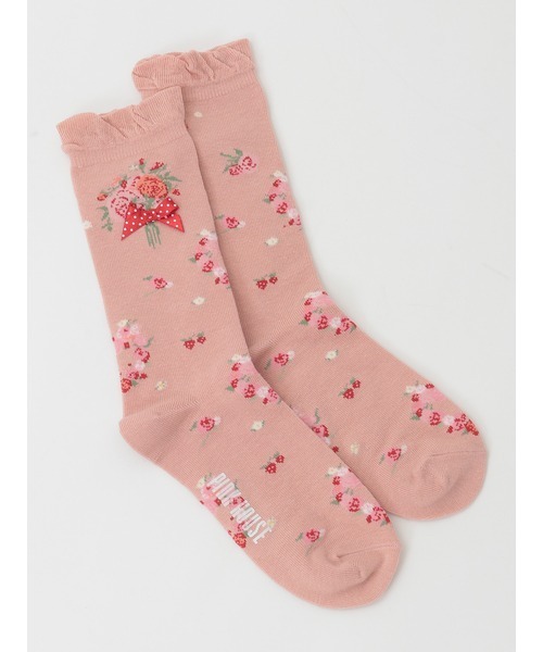 PINK HOUSE（ピンクハウス）の「リボンブーケ柄ソックス（ソックス/靴下・レディース・レッド/ピンク/ラベンダー/ブルー/ブラック/アイボリー・フリー）」の5枚目の写真