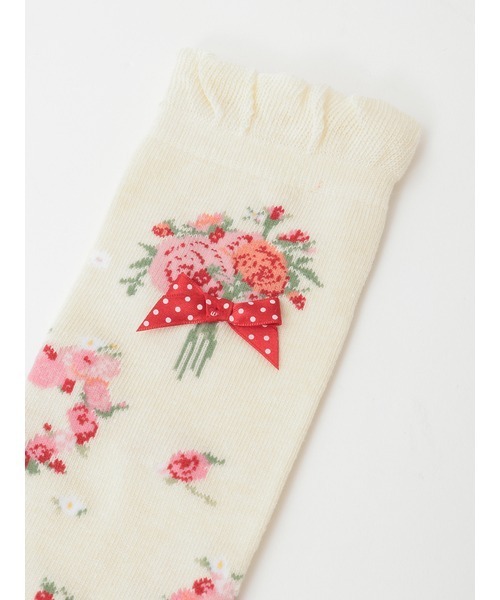 PINK HOUSE（ピンクハウス）の「リボンブーケ柄ソックス（ソックス/靴下・レディース・レッド/ピンク/ラベンダー/ブルー/ブラック/アイボリー・フリー）」の9枚目の写真