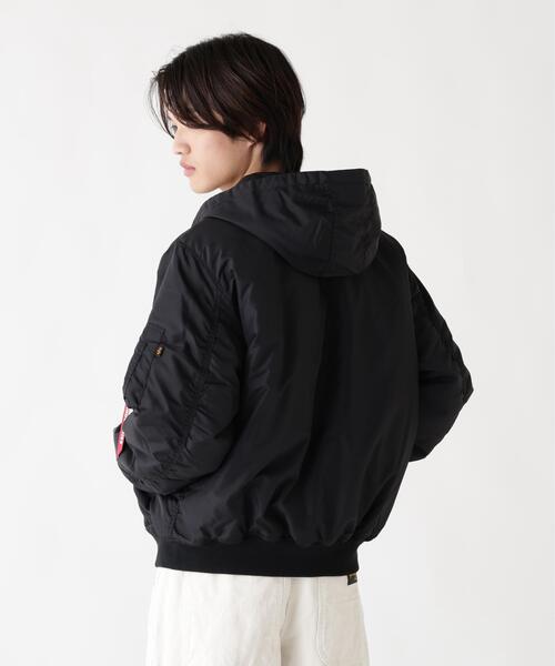 Alpha Industries（アルファインダストリーズ）の「【25FW新作商品】Alpha Industries/アルファインダストリーズ/MA-1 HOODED OXFORD FLIGHT JACKET（MA-1・メンズ・ブラック/オリーブ/オリーブ系・MEDIUM/X-LARGE/LARGE/2XL）」の22枚目の写真