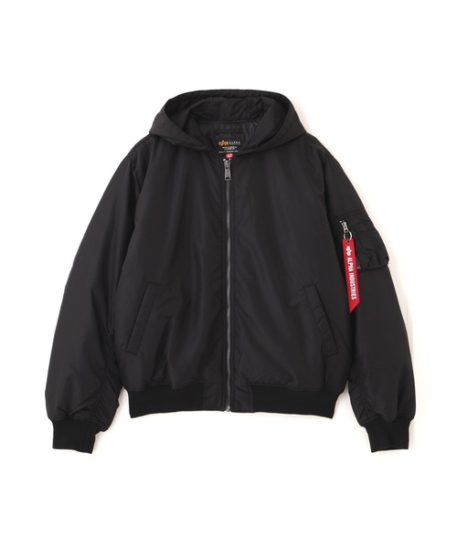 Alpha Industries（アルファインダストリーズ）の「【25FW新作商品】Alpha Industries/アルファインダストリーズ/MA-1 HOODED OXFORD FLIGHT JACKET（MA-1・メンズ・ブラック/オリーブ/オリーブ系・MEDIUM/X-LARGE/LARGE/2XL）」の8枚目の写真