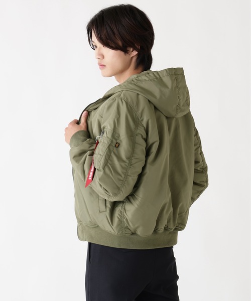 Alpha Industries（アルファインダストリーズ）の「【25FW新作商品】Alpha Industries/アルファインダストリーズ/MA-1 HOODED OXFORD FLIGHT JACKET（MA-1・メンズ・ブラック/オリーブ/オリーブ系・MEDIUM/X-LARGE/LARGE/2XL）」の11枚目の写真