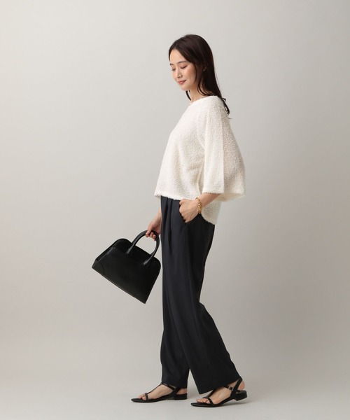 GLOBAL WORK(グローバルワーク)の「MATINEE LINE/フラッフィフレアショルダー5分袖プルオーバー/583878(Tシャツ/カットソー・レディース・ピンク/ブラック/アイボリー・REGULAR/SHORT)」の10枚目の写真