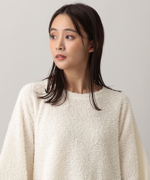 GLOBAL WORK(グローバルワーク)の「MATINEE LINE/フラッフィフレアショルダー5分袖プルオーバー/583878(Tシャツ/カットソー・レディース・ピンク/ブラック/アイボリー・REGULAR/SHORT)」の16枚目の写真