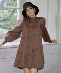 新品　DOUBLESTANDARDCLOTHING フリル　ロング　ワンピース セール】ボリュームフリルロングワンピース（ワンピース