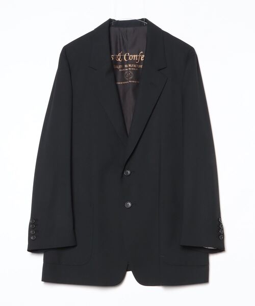 ROBES&CONFECTIONS(ローブスコンフェクションズ)の「Robes & Confections/ローブス&コンフェクションズ/ウールビスコーストロピカル ジャケット(テーラードジャケット・メンズ・ブラック・2)」の3枚目の写真