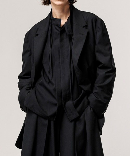 ROBES&CONFECTIONS(ローブスコンフェクションズ)の「Robes & Confections/ローブス&コンフェクションズ/ウールビスコーストロピカル ジャケット(テーラードジャケット・メンズ・ブラック・2)」の2枚目の写真