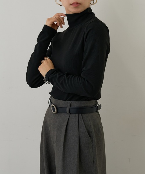 COLONY 2139（コロニートゥーワンスリーナイン）の「CICA起毛テレコハイネックプルオーバー（Tシャツ/カットソー・レディース・ホワイト/ブラック・FREE）」の16枚目の写真