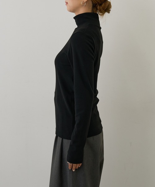 COLONY 2139（コロニートゥーワンスリーナイン）の「CICA起毛テレコハイネックプルオーバー（Tシャツ/カットソー・レディース・ホワイト/ブラック・FREE）」の7枚目の写真