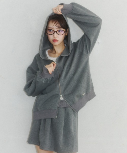 Lame coco zip-up hoodie / ラメココジップアップフーディー（パーカー